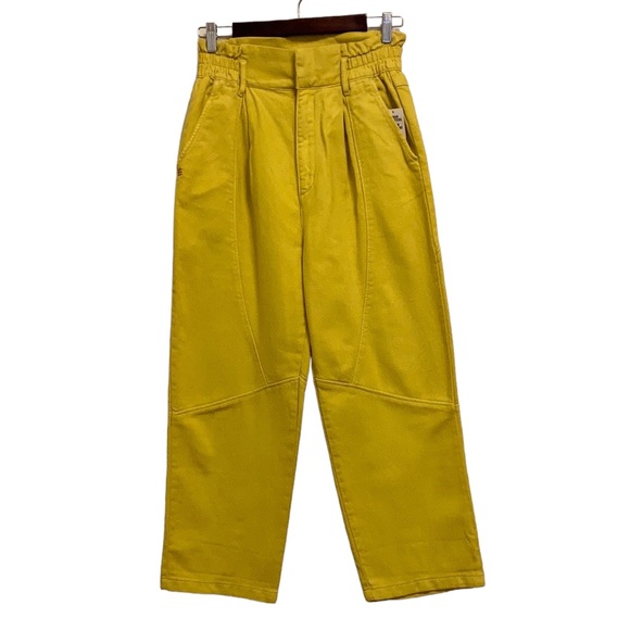 Urban Outfitters Pants - Bright Yellow High-Rise Pleated Women's Pants